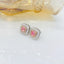 14K GOLD 0.96 CTW NATURAL PINK DIAMOND & DIAMOND EARRINGS