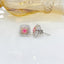 14K GOLD 0.96 CTW NATURAL PINK DIAMOND & DIAMOND EARRINGS