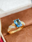 14K GOLD 1.73 CTW NATURAL AQUAMARINE & DIAMOND RING