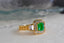 14K GOLD 1.37 CTW VIVID GREEN NATURAL EMERALD & DIAMOND RING