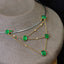 14K GOLD 8.35 CTW VIVID GREEN NATURAL EMERALD & DIAMOND NECKLACE