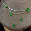 14K GOLD 8.35 CTW VIVID GREEN NATURAL EMERALD & DIAMOND NECKLACE