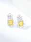 14K GOLD 2.37 CTW NATURAL YELLOW DIAMOND & DIAMOND EARRINGS