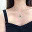 14K GOLD 2.51 CTW VIVID GREEN NATURAL EMERALD & DIAMOND PENDANT