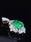 14K GOLD 2.51 CTW VIVID GREEN NATURAL EMERALD & DIAMOND PENDANT