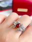 14K GOLD 1.64 CTW VIVID RED NATURAL RUBY & DIAMOND RING