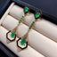 14K GOLD 8.19 CTW VIVID GREEN NATURAL EMERALD & EMERALD EARRINGS