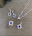 14K GOLD 6.94 CTW NATURAL SAPPHIRE & DIAMOND JEWELRY SET