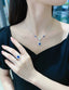 14K GOLD 6.94 CTW NATURAL SAPPHIRE & DIAMOND JEWELRY SET