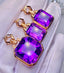 14K GOLD 30.00 CT NATURAL AMETHYST & DIAMOND JEWELRY SET