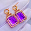 14K GOLD 30.00 CT NATURAL AMETHYST & DIAMOND JEWELRY SET