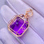 14K GOLD 30.00 CT NATURAL AMETHYST & DIAMOND JEWELRY SET