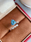 14K GOLD 2.40 CTW NATURAL AQUAMARINE & DIAMOND RING