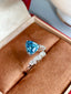 14K GOLD 2.40 CTW NATURAL AQUAMARINE & DIAMOND RING