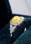 14K GOLD 1.15 CTW NATURAL YELLOW DIAMOND & DIAMOND RING