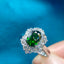 14K GOLD 2.16 CTW NATURAL TSAVORITE & DIAMOND RING