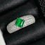 14K GOLD 1.70 CTW VIVID GREEN NATURAL EMERALD & DIAMOND RING