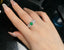 14K GOLD 1.70 CTW VIVID GREEN NATURAL EMERALD & DIAMOND RING