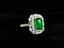 14K GOLD 3.17 CTW VIVID GREEN NATURAL EMERALD & DIAMOND RING/PENDANT