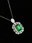 14K GOLD 3.17 CTW VIVID GREEN NATURAL EMERALD & DIAMOND RING/PENDANT