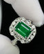 14K GOLD 3.17 CTW VIVID GREEN NATURAL EMERALD & DIAMOND RING/PENDANT