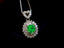 14K GOLD 1.86 CTW VIVID GREEN NATURAL EMERALD & DIAMOND NECKLACE