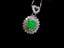 14K GOLD 1.86 CTW VIVID GREEN NATURAL EMERALD & DIAMOND NECKLACE