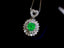 14K GOLD 1.86 CTW VIVID GREEN NATURAL EMERALD & DIAMOND NECKLACE