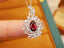 14K GOLD 1.66 CTW NATURAL RUBY & DIAMOND PENDANT