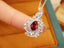 14K GOLD 1.66 CTW NATURAL RUBY & DIAMOND PENDANT