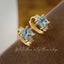 14K GOLD 1.60 CTW NATURAL AQUAMARINE & DIAMOND EARRINGS