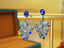 14K GOLD 1.12 CTW NATURAL SAPPHIRE & SAPPHIRE EARRINGS