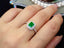 14K GOLD 1.17 CTW VIVID GREEN NATURAL EMERALD & DIAMOND RING