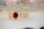 14K GOLD 0.91 CTW VIVID RED NATURAL RUBY & DIAMOND RING