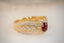 14K GOLD 0.91 CTW VIVID RED NATURAL RUBY & DIAMOND RING