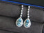 14K GOLD 2.94 CTW NATURAL AQUAMARINE & DIAMOND EARRINGS