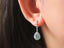 14K GOLD 2.94 CTW NATURAL AQUAMARINE & DIAMOND EARRINGS