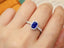 14K GOLD 1.45 CTW NATURAL SAPPHIRE & DIAMOND RING