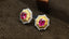 14K GOLD 1.00 CTW NATURAL RUBY & DIAMOND EARRINGS