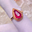 14K GOLD 2.55 CT NATURAL TOURMALINE & DIAMOND RING