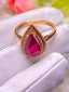 14K GOLD 2.55 CT NATURAL TOURMALINE & DIAMOND RING