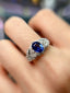 14K GOLD 2.04 CTW NATURAL SAPPHIRE & DIAMOND RING