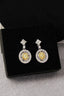 14K GOLD 1.30 CT NATURAL YELLOW DIAMOND & DIAMOND EARRINGS