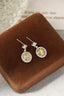 14K GOLD 1.30 CT NATURAL YELLOW DIAMOND & DIAMOND EARRINGS