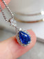 14K GOLD 2.61 CTW NATURAL SAPPHIRE & DIAMOND PENDANT