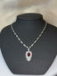 14K GOLD 1.10 CT NATURAL RUBY & DIAMOND NECKLACE