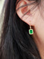 14K GOLD 1.99 CTW VIVID GREEN NATURAL EMERALD & DIAMOND EARRINGS