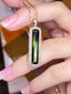 14K GOLD 5.13 CTW NATURAL TOURMALINE & DIAMOND PENDANT