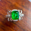 14K GOLD 2.00 CT NATURAL EMERALD & DIAMOND RING