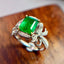 14K GOLD 2.00 CT NATURAL EMERALD & DIAMOND RING